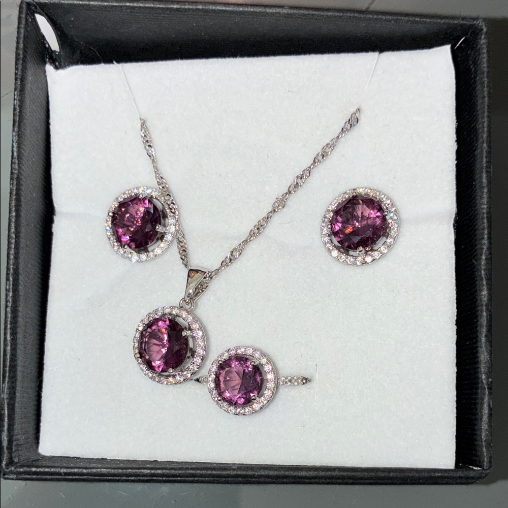 Elegant Purple Jewelry Set
